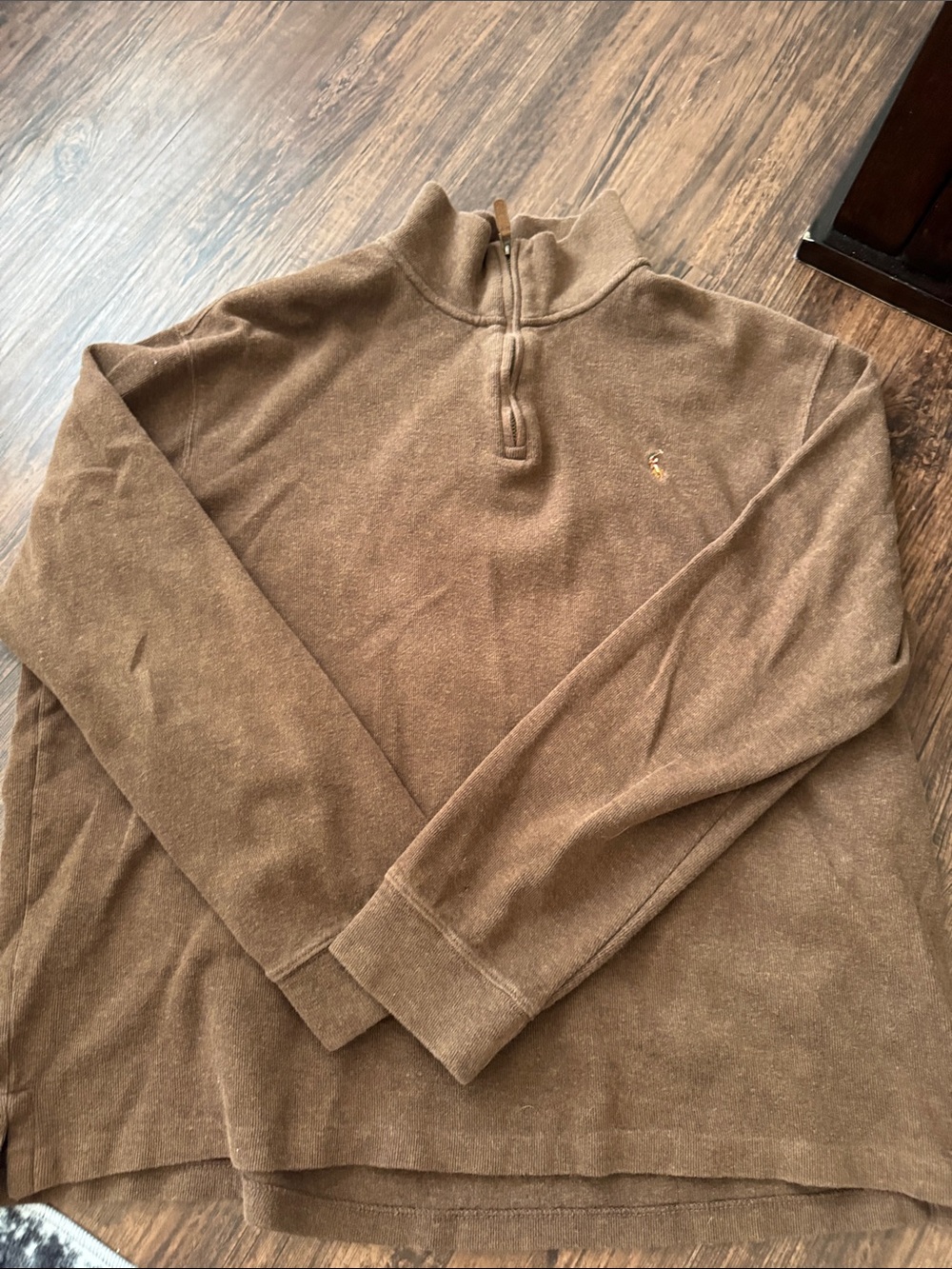 Polo by Ralph Lauren Men's Zip-Neck Sweater in Brown